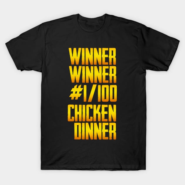 PUBG - Winner Winner Chicken Dinner T-Shirt by HKartworks